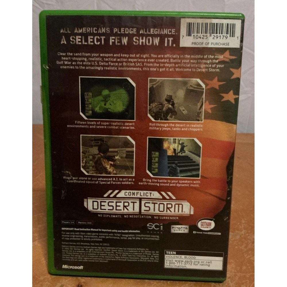 Conflict: Desert Storm (Microsoft Xbox) Complete w/ Manual, Scratched Not Tested - Picture 2 of 7